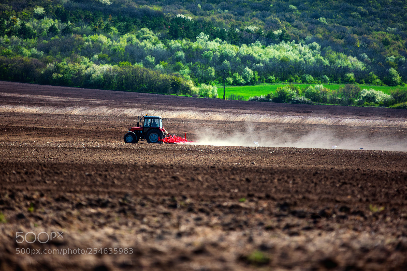 Canon EOS 5D Mark IV sample photo. Farmer with tractor seeding photography