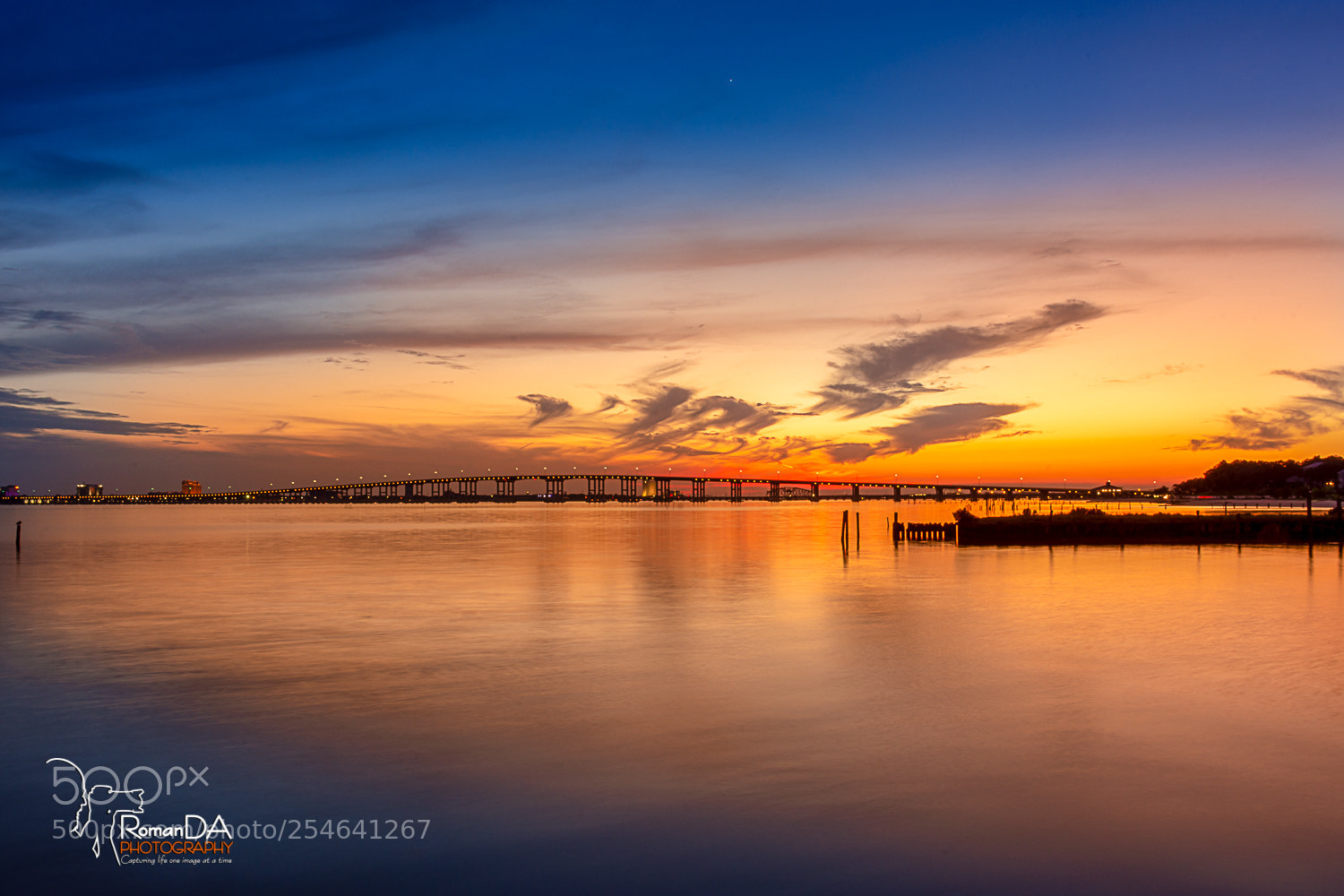 Nikon D7200 sample photo. Biloxi bridge sunset photography