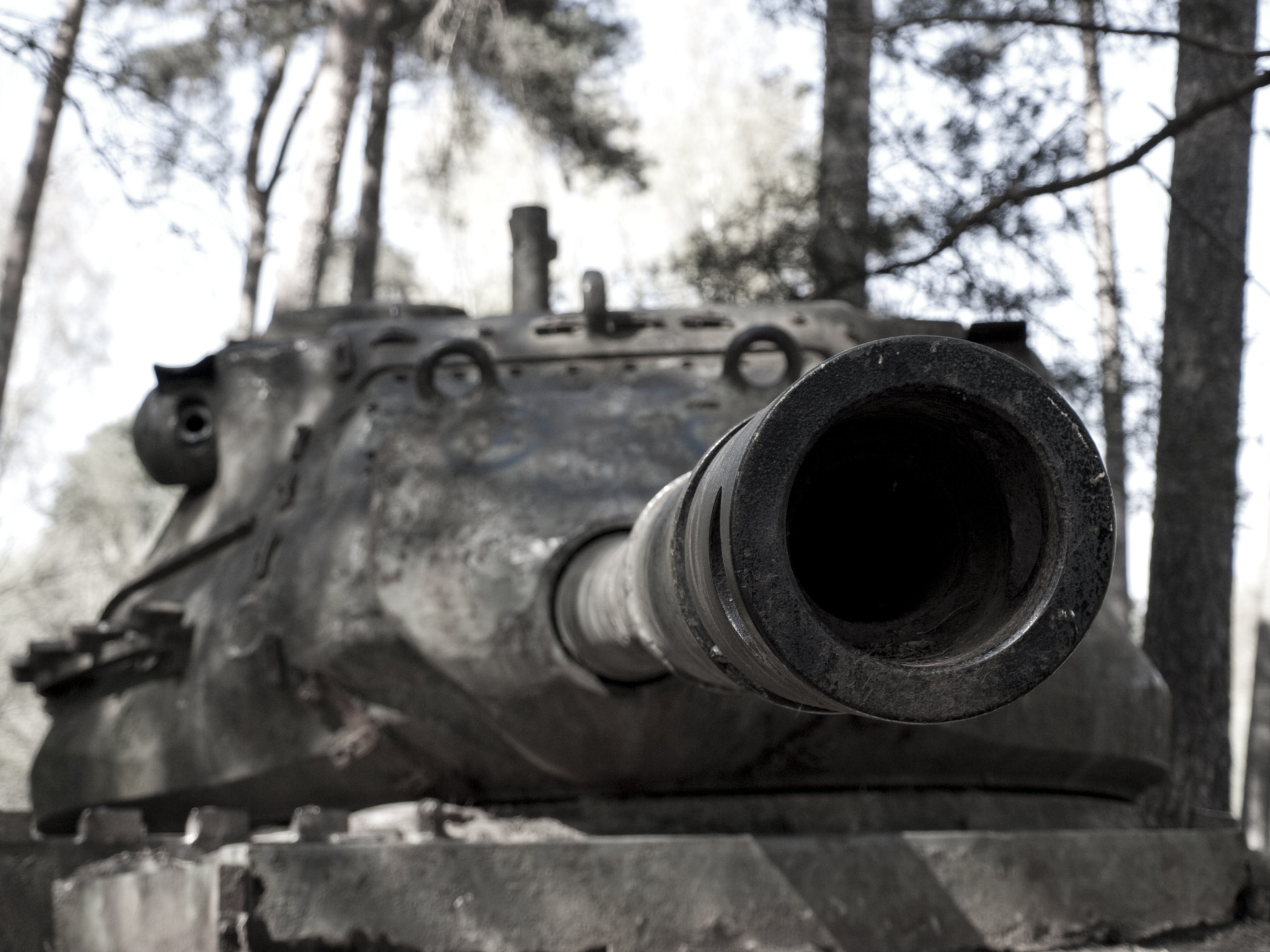 Olympus E-450 (EVOLT E-450) sample photo. Abandoned tank photography