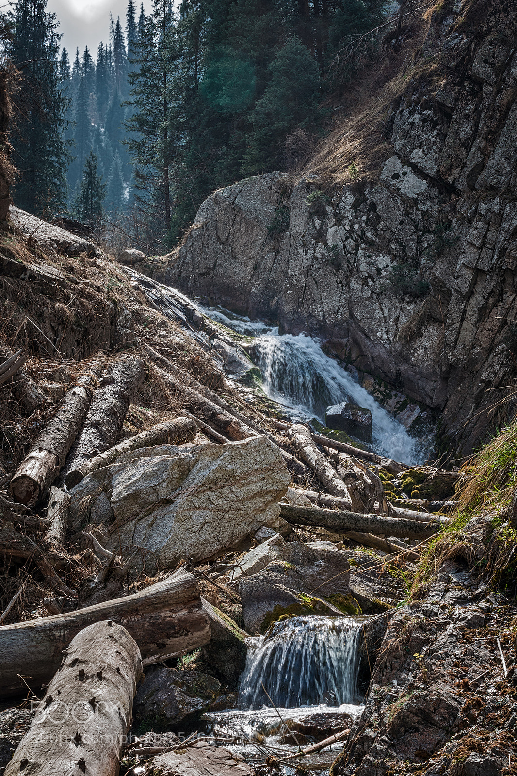 Nikon D5300 sample photo. Falls amount rocks photography