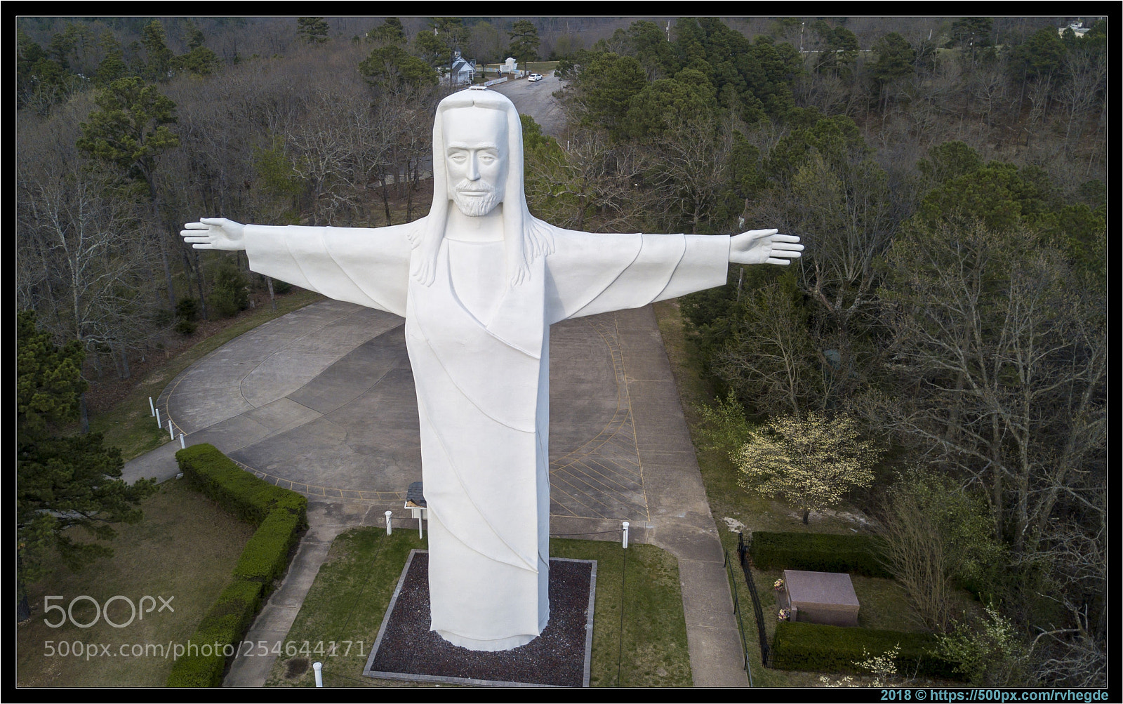 DJI FC220 sample photo. Christ of the ozarks photography