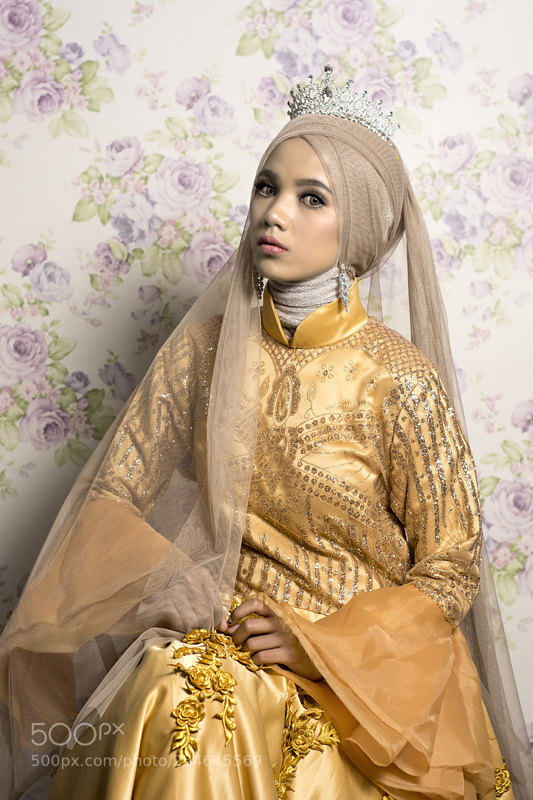 Nikon D7100 sample photo. Islamic wedding dress photography
