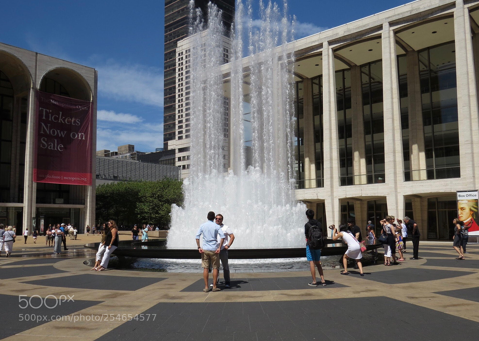 Canon PowerShot SX50 HS sample photo. Lincoln center fountain  photography