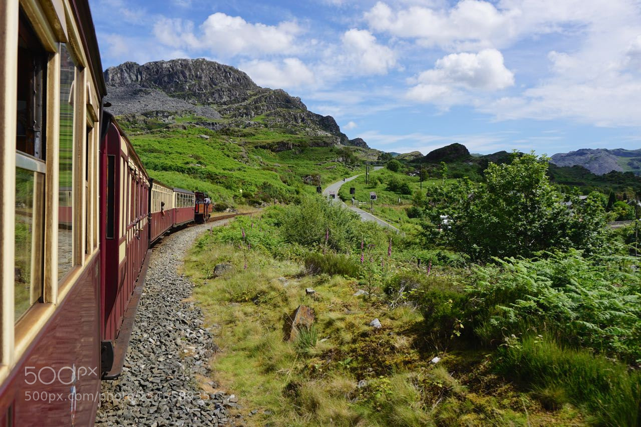 Sony a6000 sample photo. The ffestiniog railway approaching photography