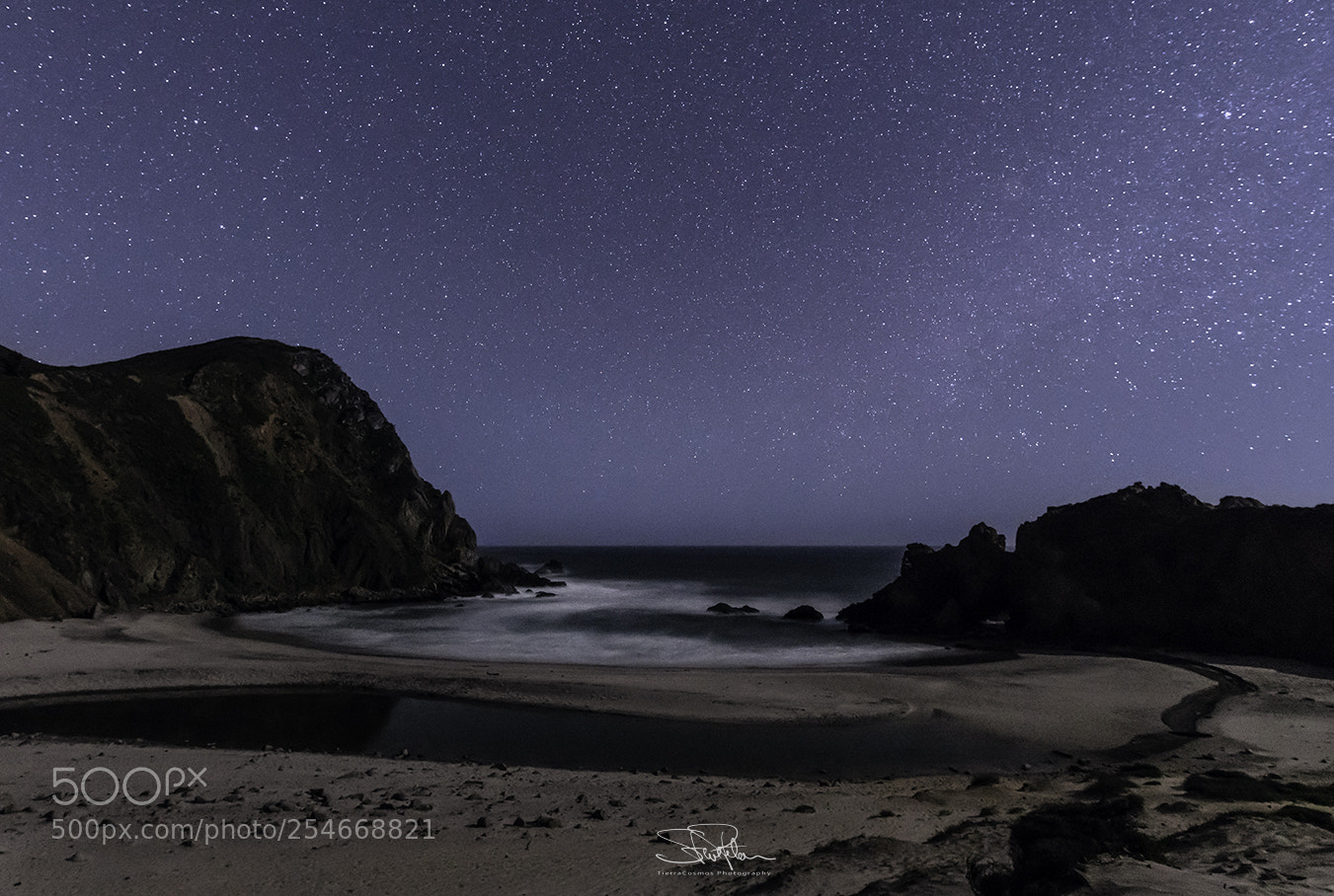 Sony a7R II sample photo. Night at the beach photography