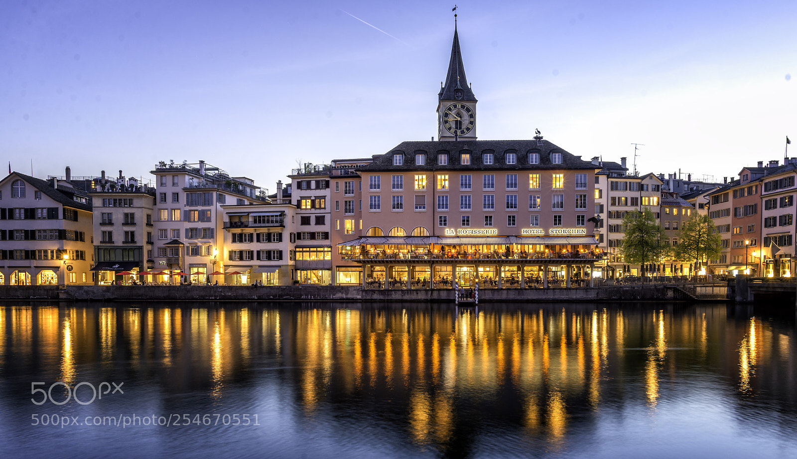 Nikon D610 sample photo. Zurich at dusk photography