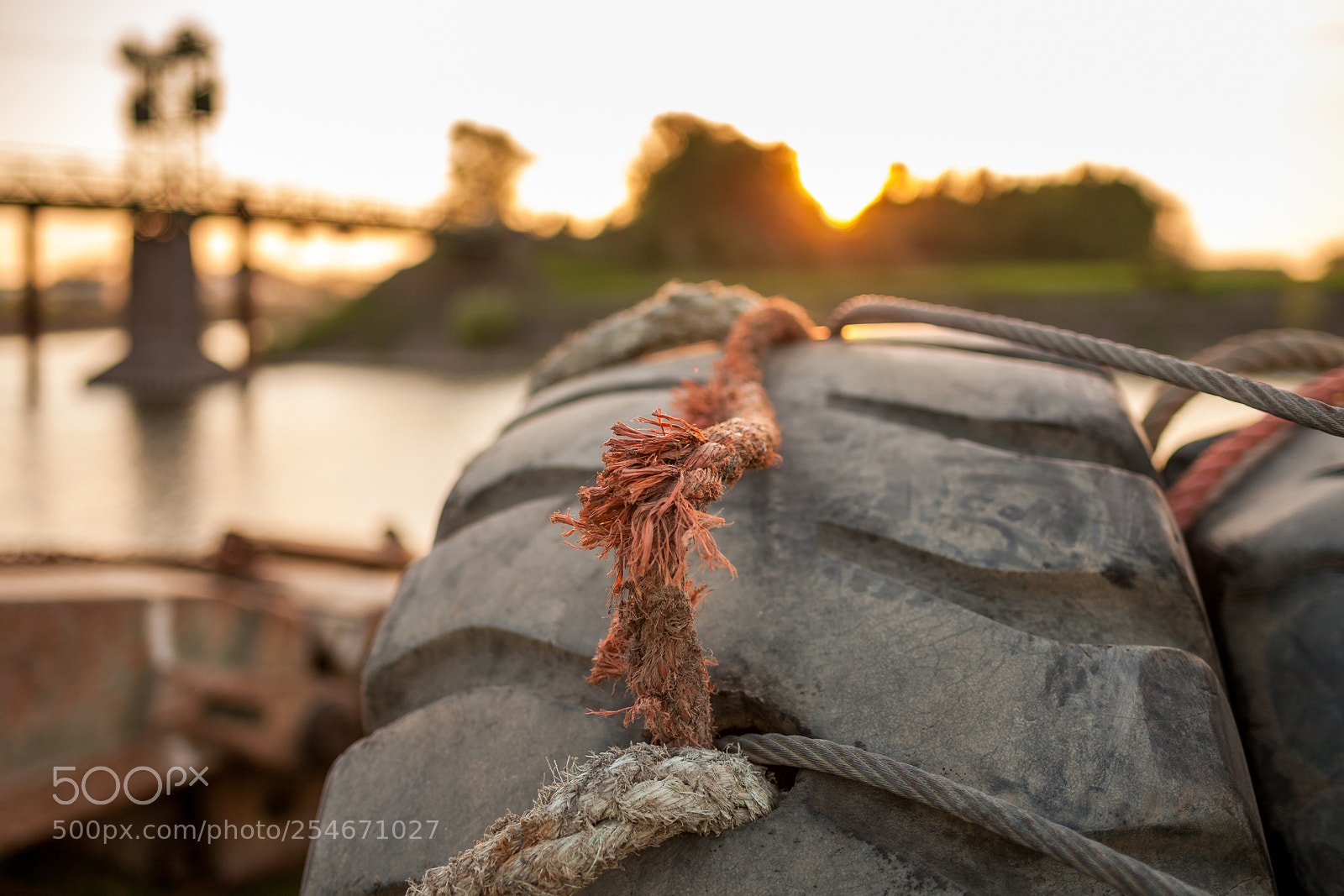 Canon EOS 5D Mark II sample photo. Old tire n´rope photography