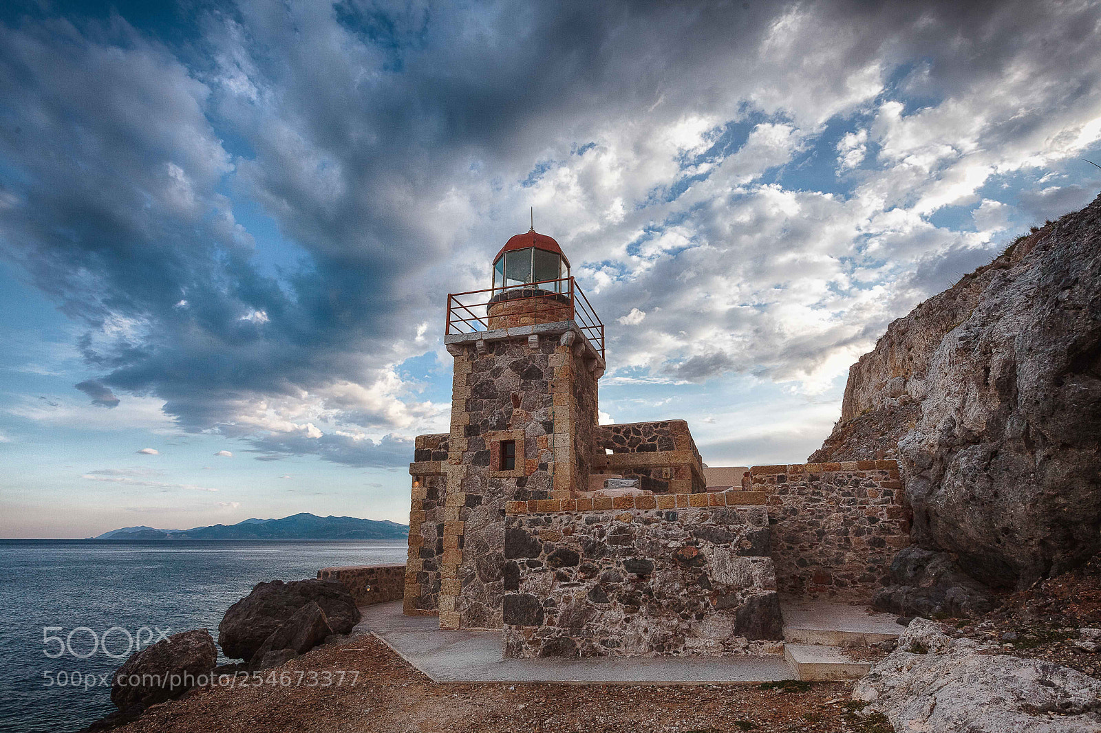 Canon EOS 5D Mark II sample photo. Monemvasia lighthouse photography