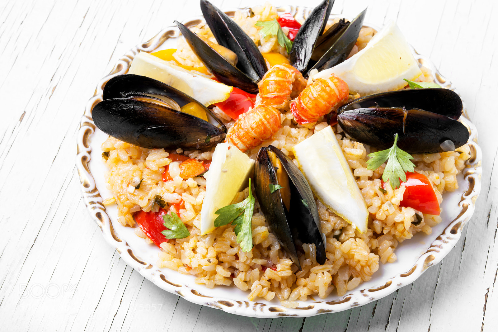 Nikon D7100 sample photo. Spanish paella with seafood photography