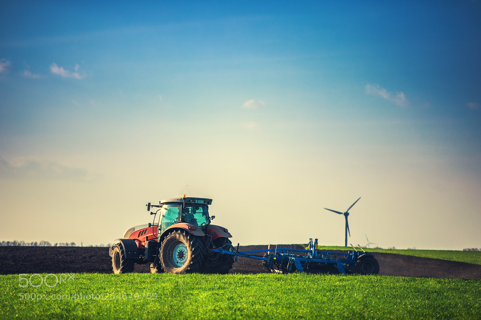 Canon EOS 5D Mark IV sample photo. Farmer with tractor seeding photography