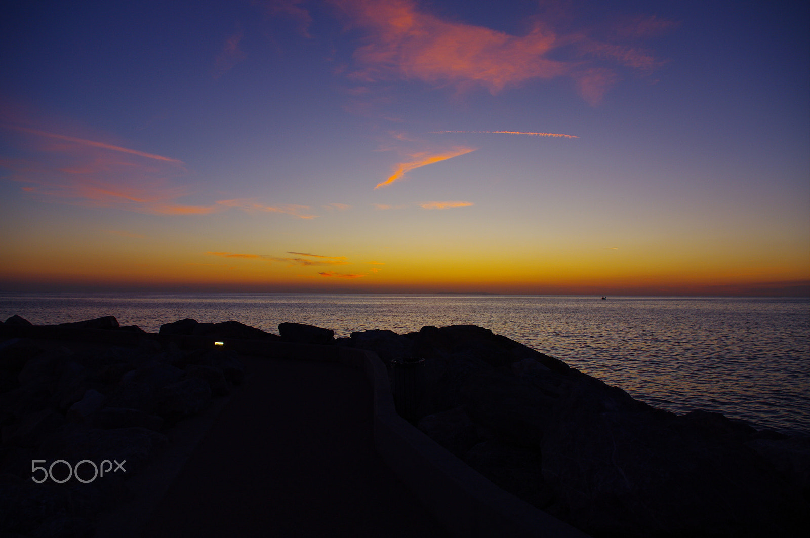 Pentax K-7 sample photo. Sunset in italy photography
