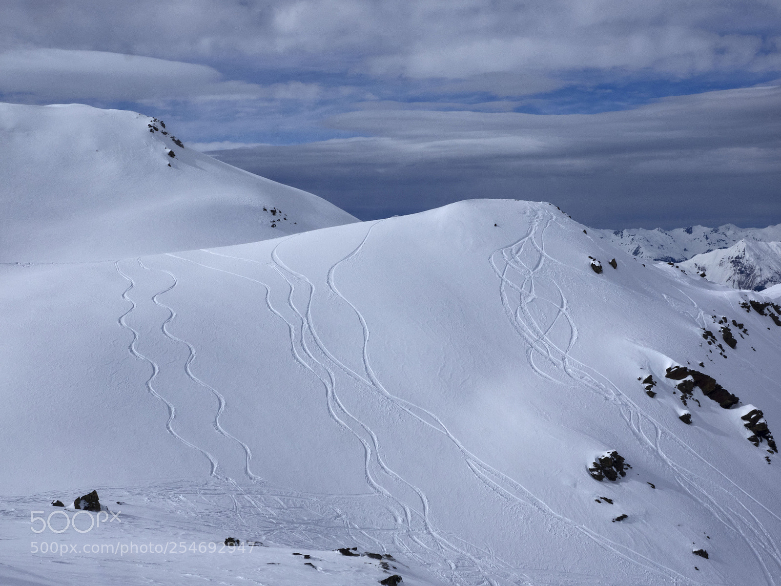 Olympus OM-D E-M1 sample photo. Ski tracks in a photography