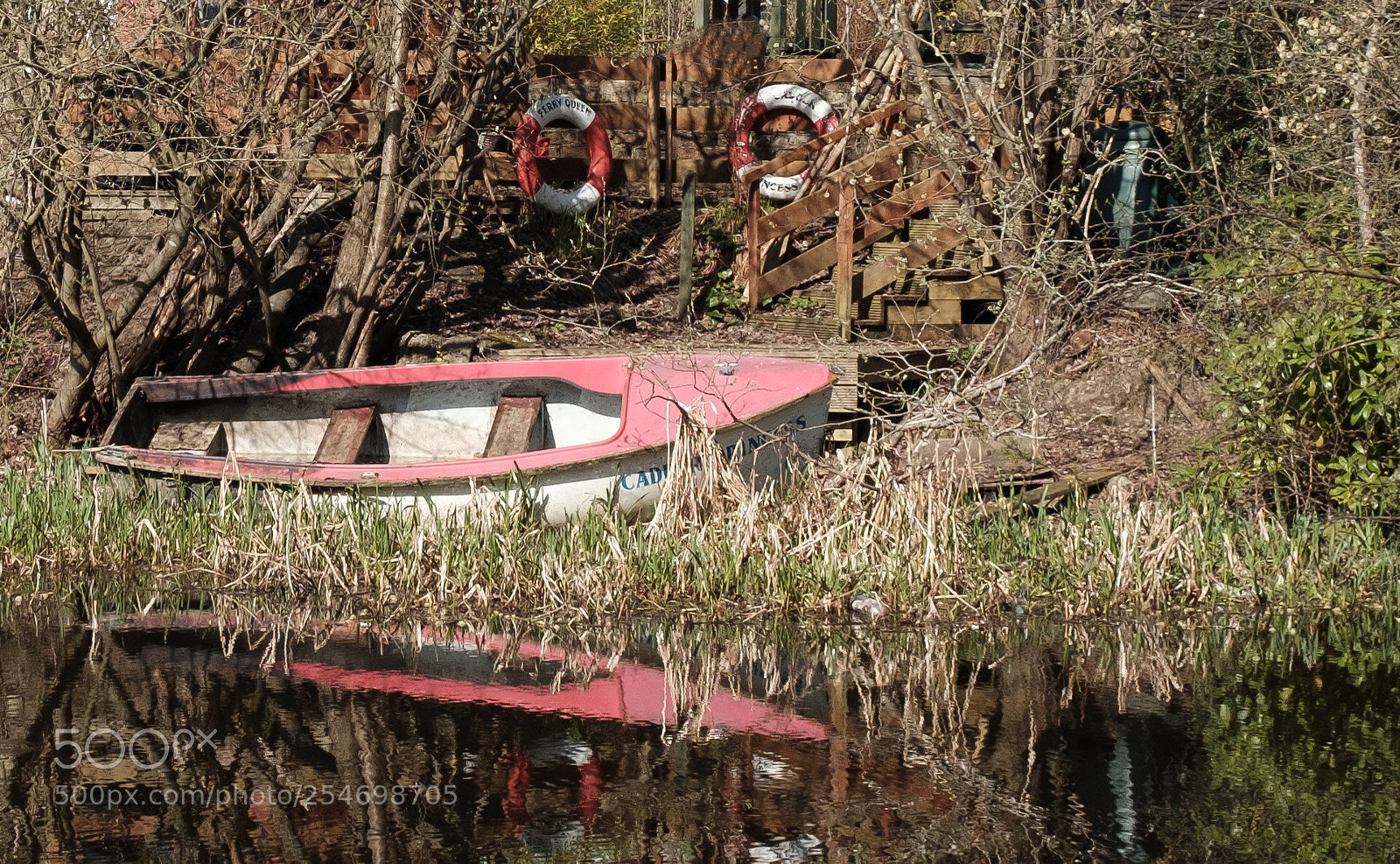 Fujifilm X100F sample photo. Old boat on canal photography