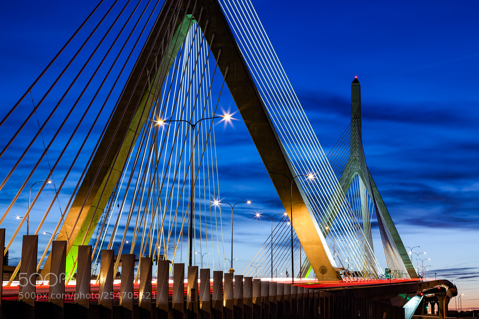 Canon EOS 5D Mark II sample photo. Zakim bridge - boston photography