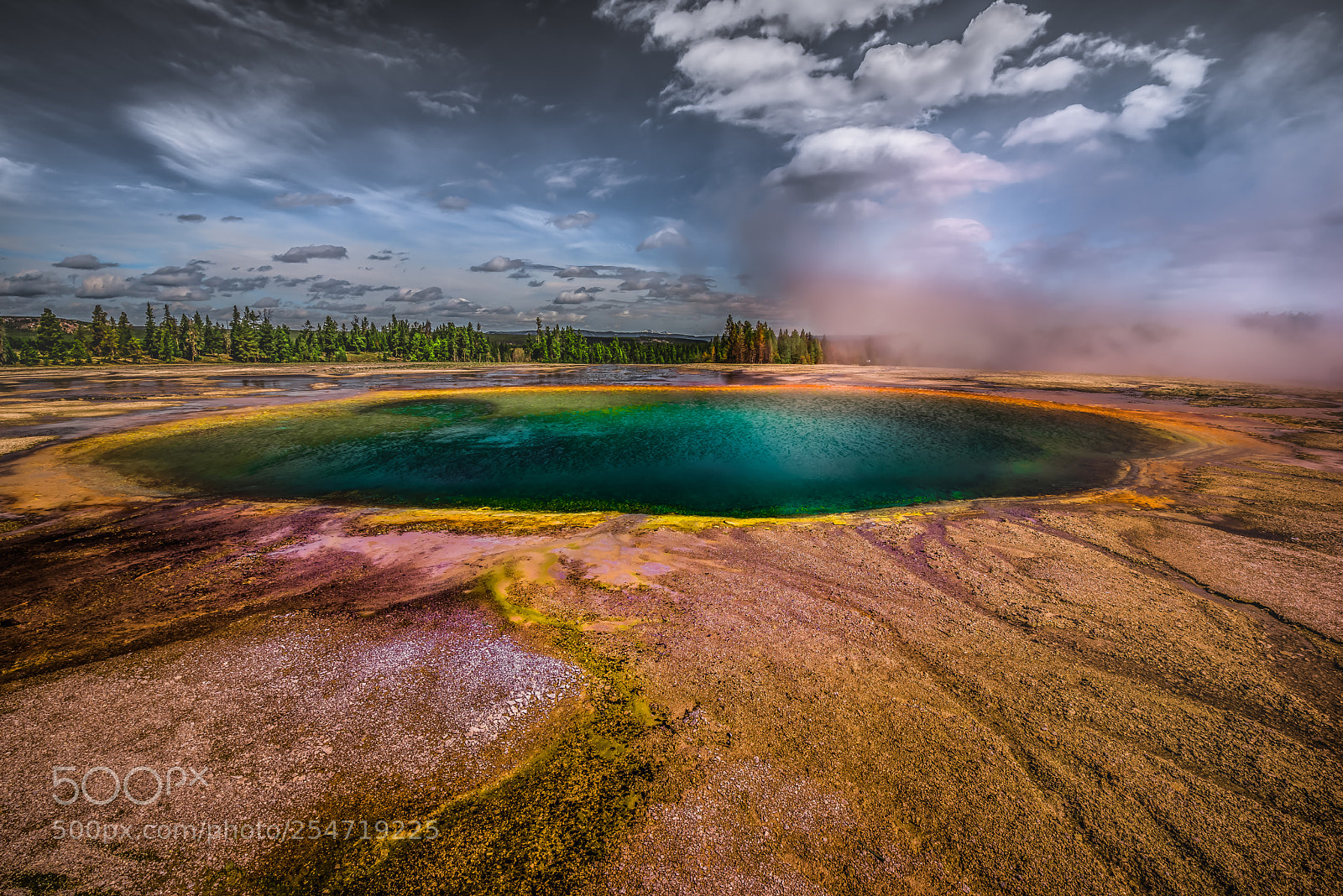 Nikon D810 sample photo. Grand prismatic spring photography
