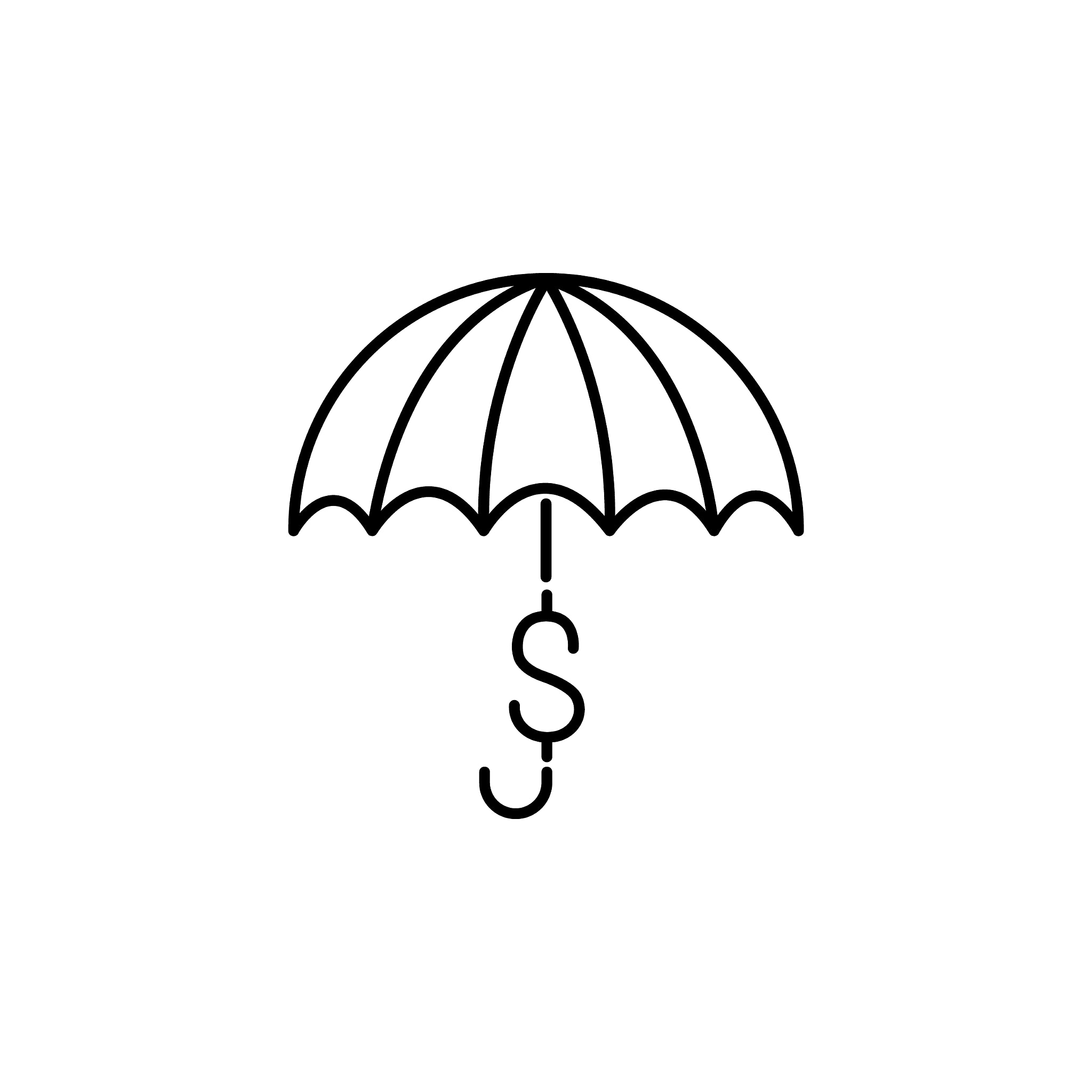 money umbrella icon.Element of popular finance icon. Premium quality graphic design. Signs,...