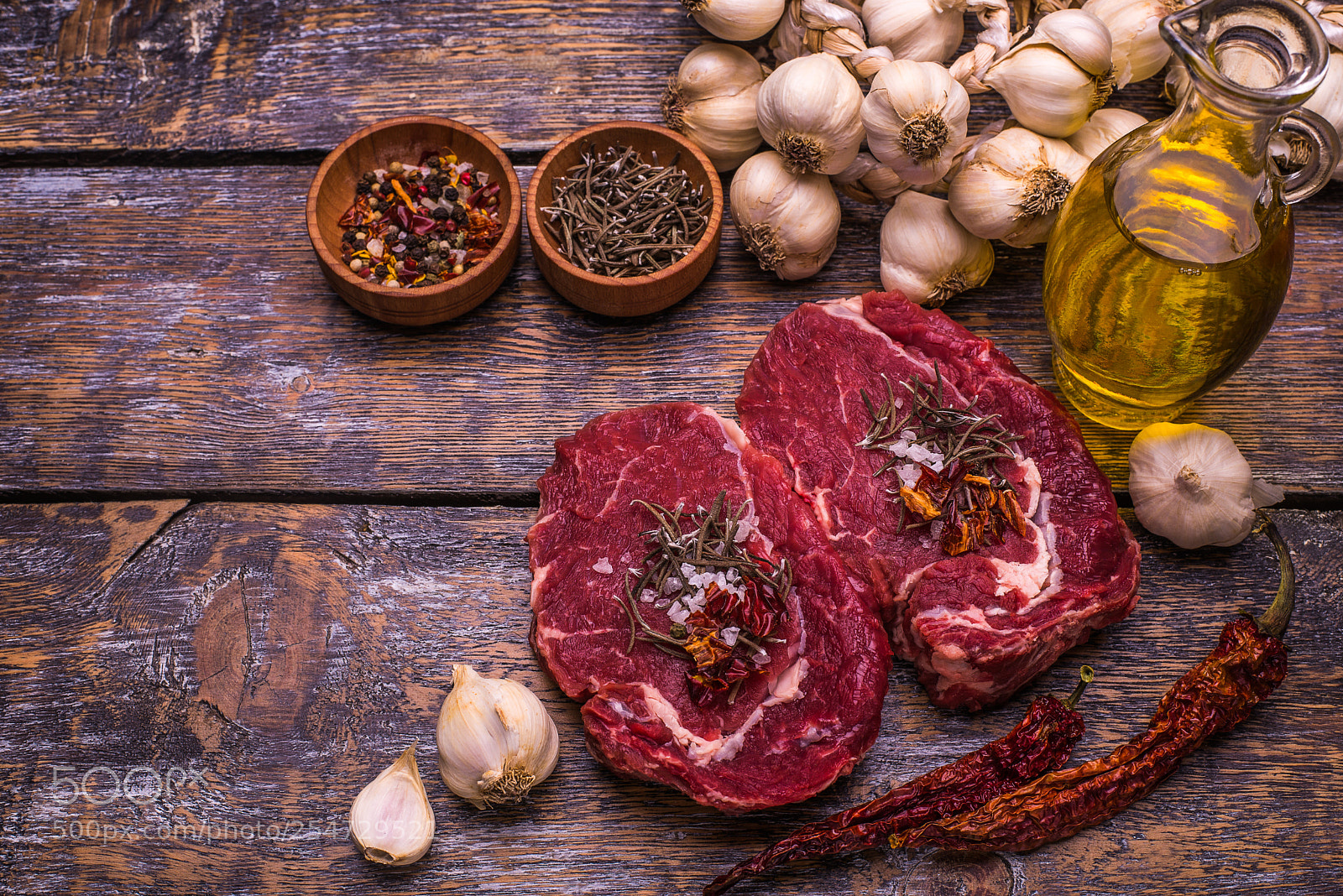 Nikon D610 sample photo. Raw beef steak, salt photography