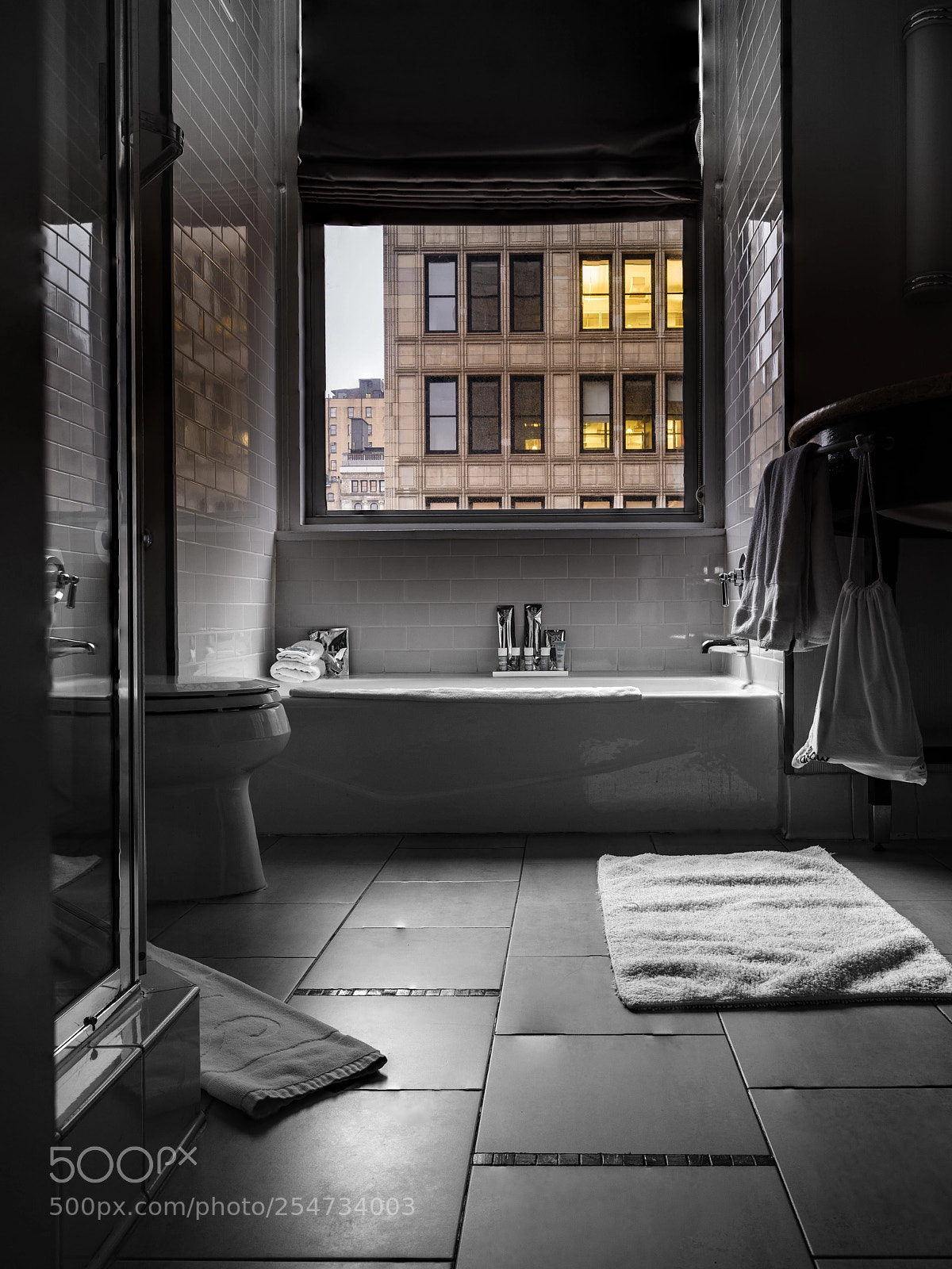 Fujifilm GFX 50S sample photo. Hotel bathroom in the photography
