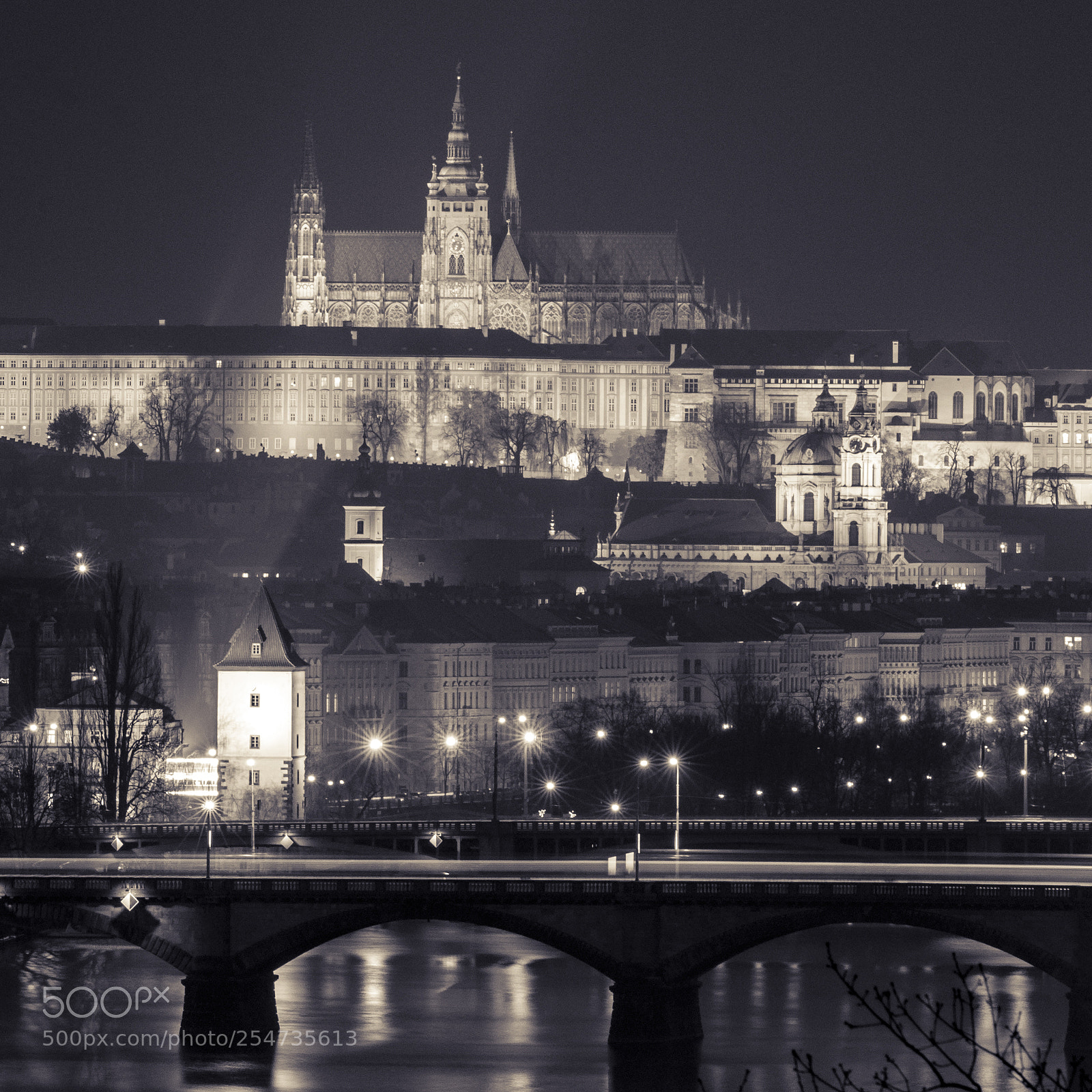 Nikon D90 sample photo. Prague castle night photography