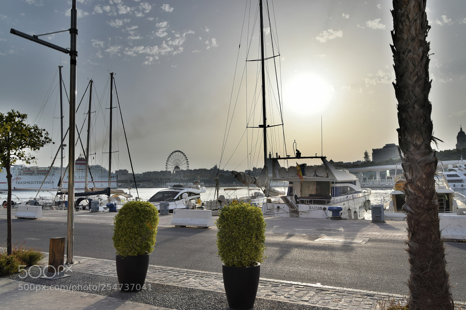 Nikon D5300 sample photo. Sunset in malaga port photography