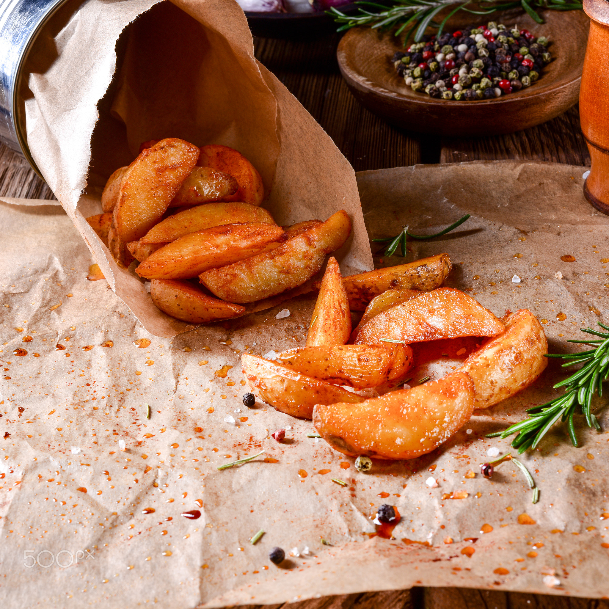 rosemary Potato wedges from the oven