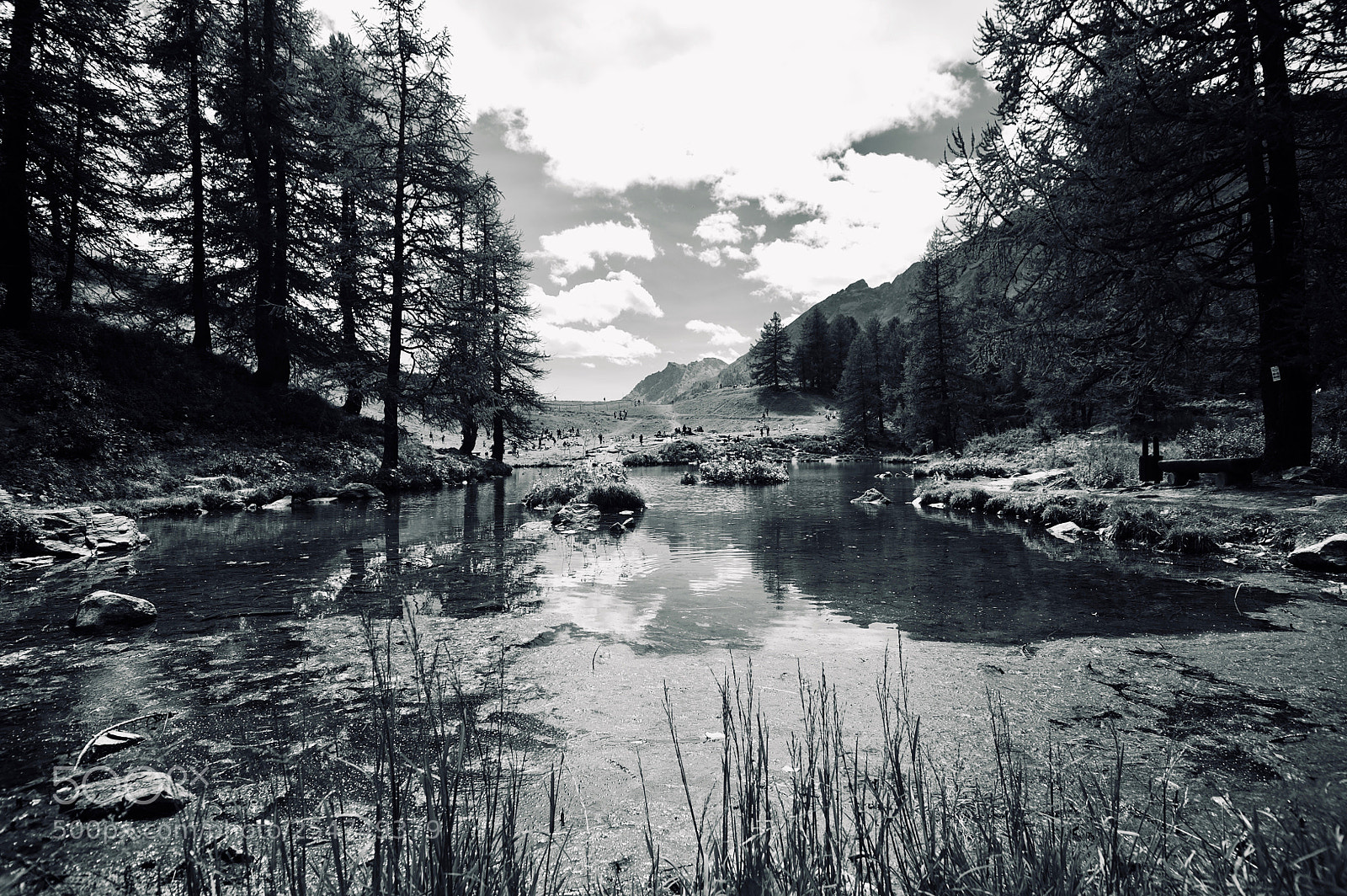 Nikon D700 sample photo. Blue lake - silver photography