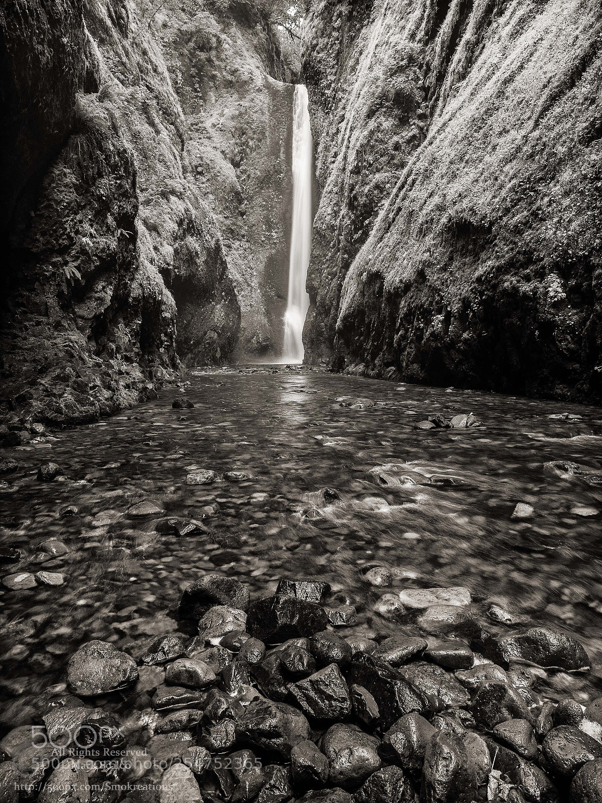 Olympus OM-D E-M1 sample photo. Oneonta falls b&w photography