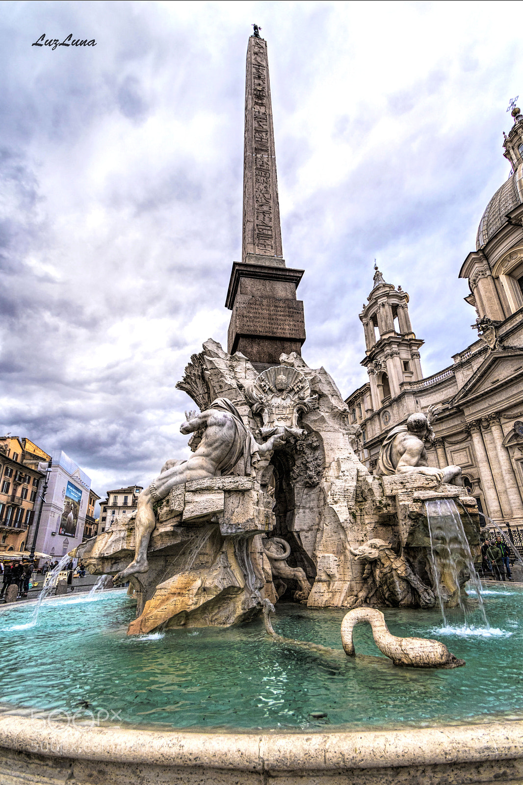 Canon EOS 750D (EOS Rebel T6i / EOS Kiss X8i) sample photo. Fountain of four rivers photography