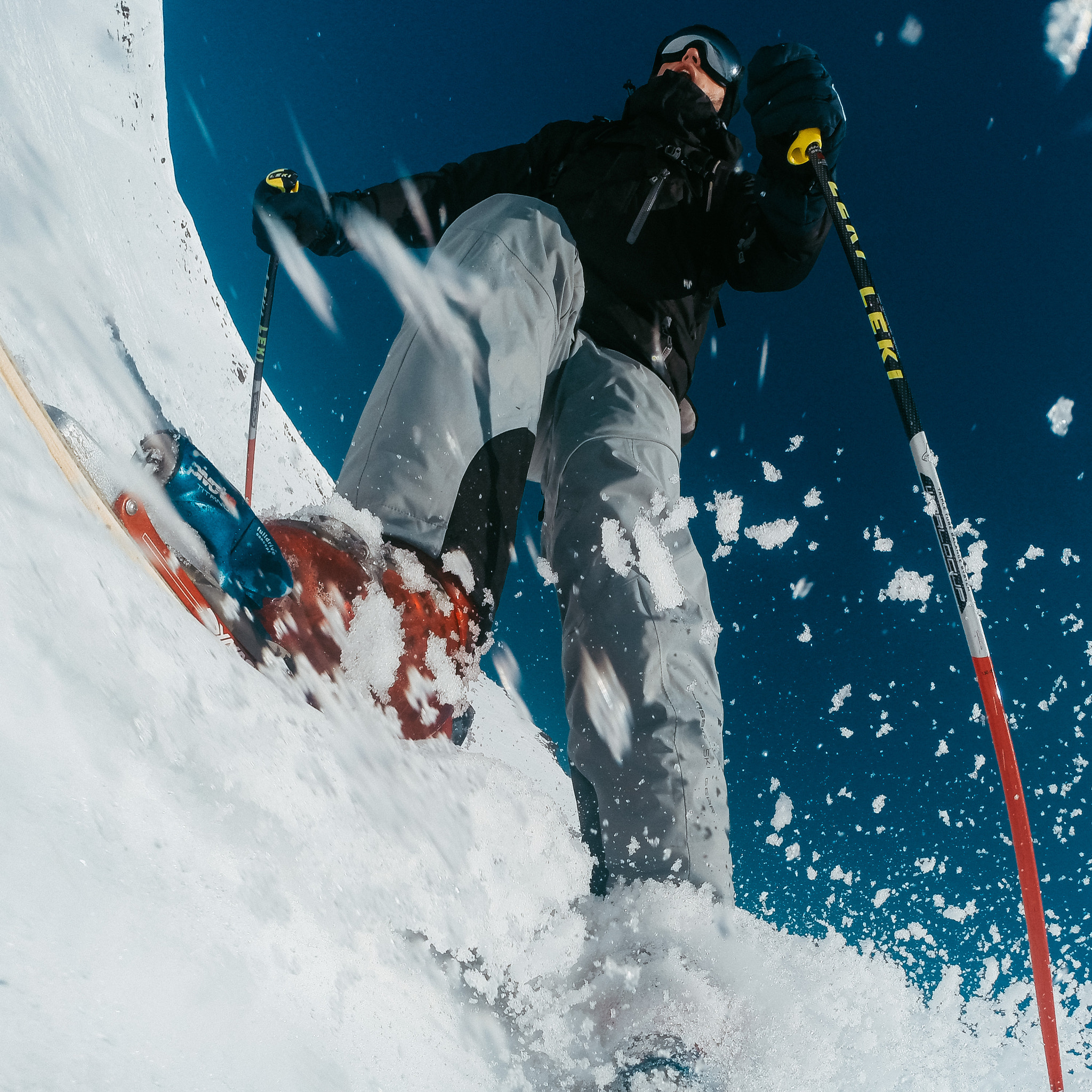 GoPro HERO3+ Black Edition sample photo. Skier photography
