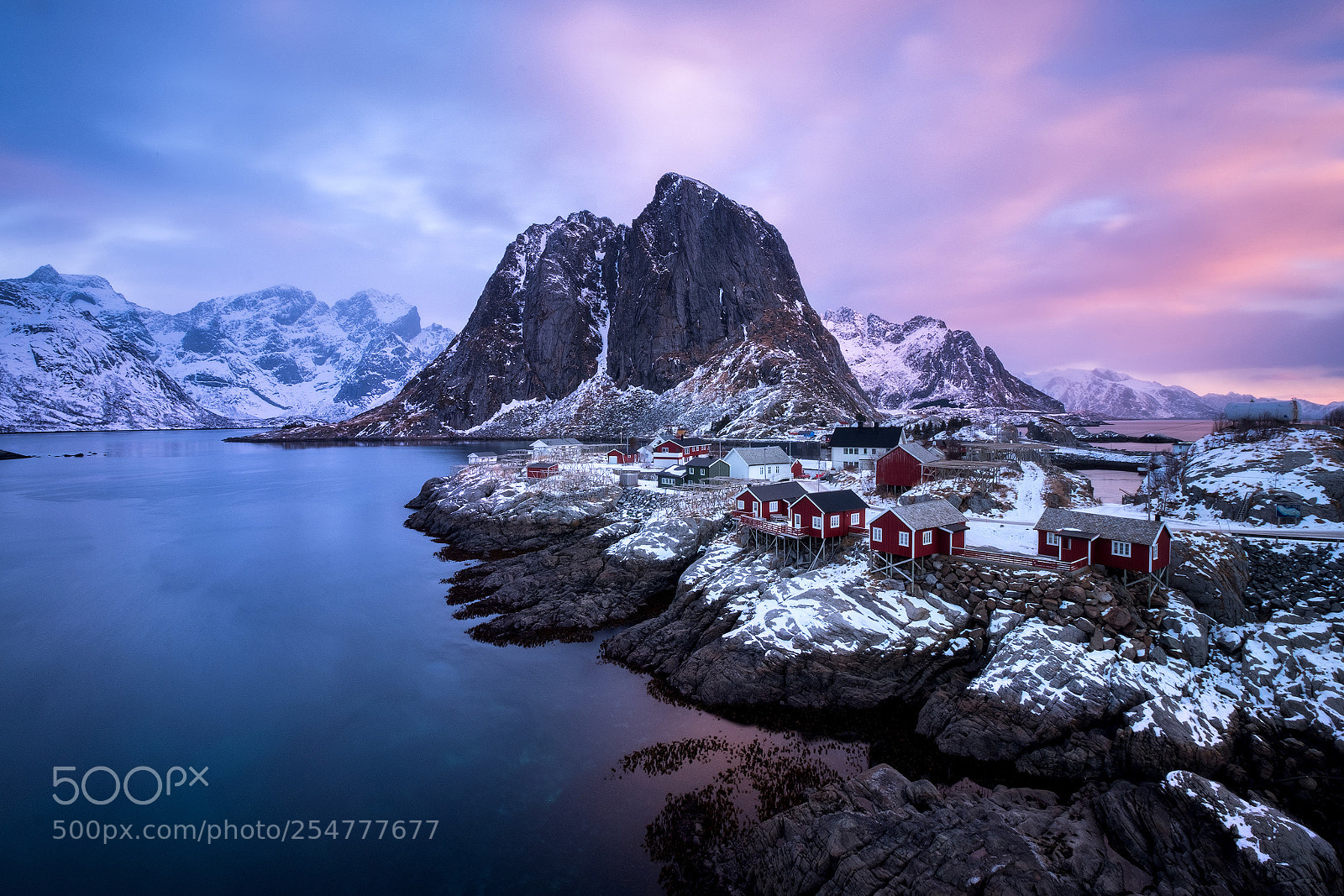 Fujifilm X-T2 sample photo. Hamnøy dawn photography