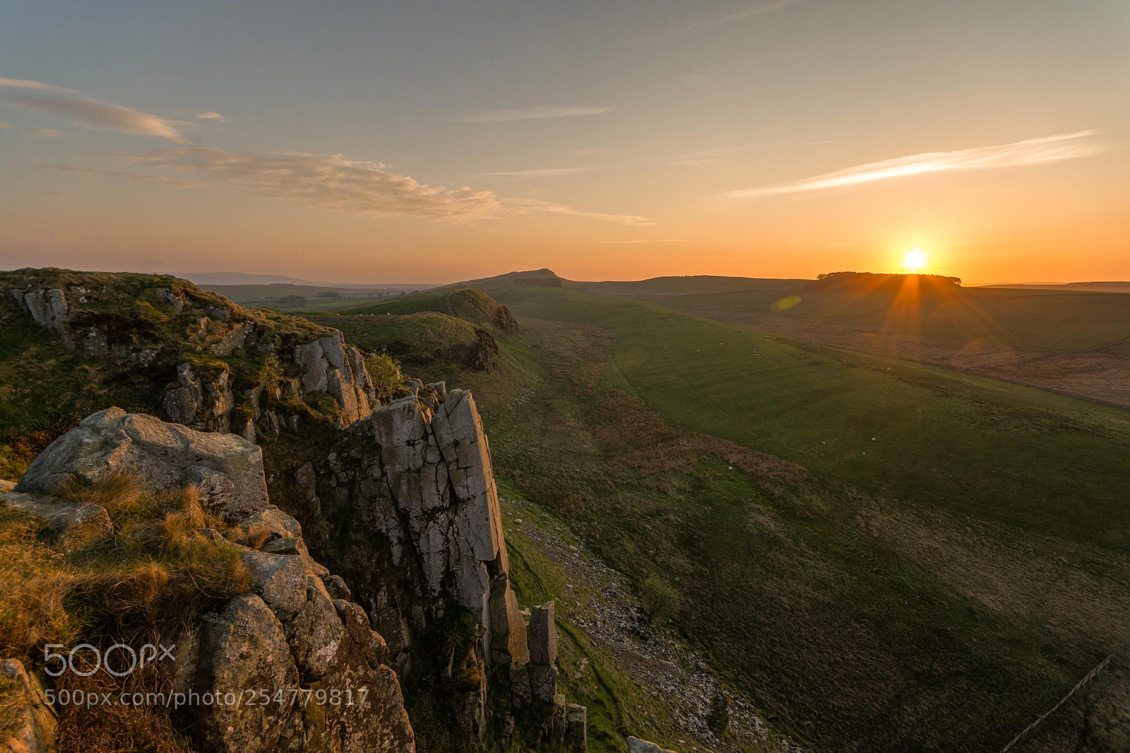 Nikon D7100 sample photo. Hadrians wall sunset photography