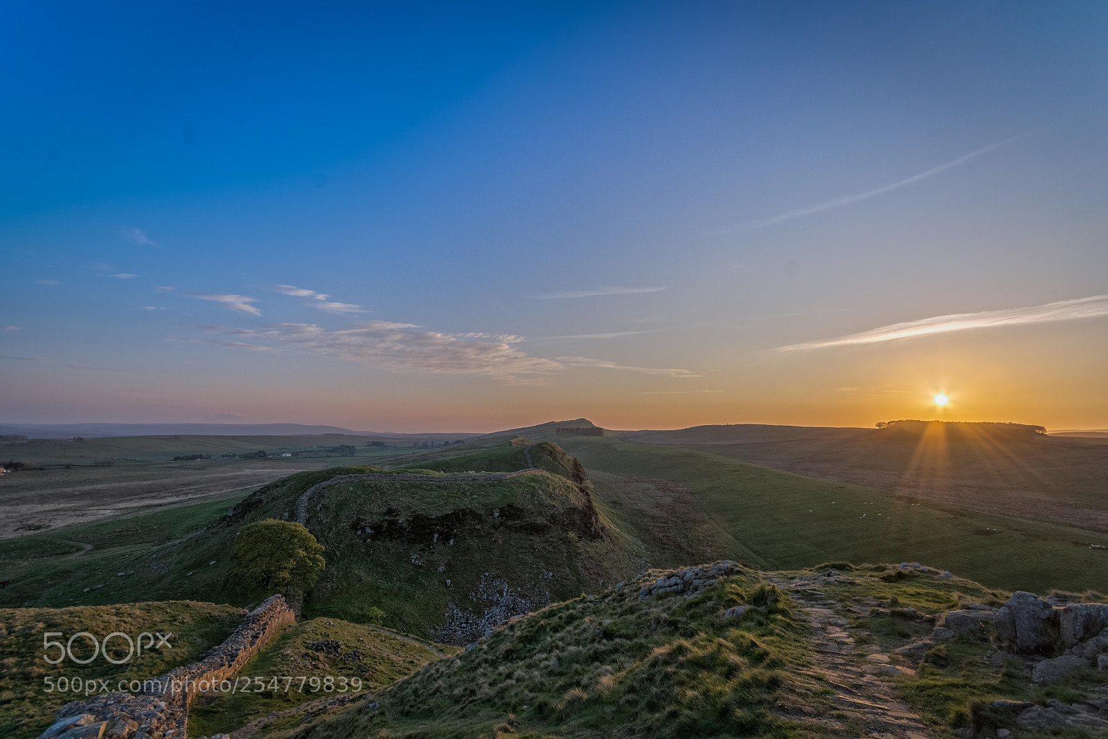 Nikon D7100 sample photo. Hadrians wall sunset photography