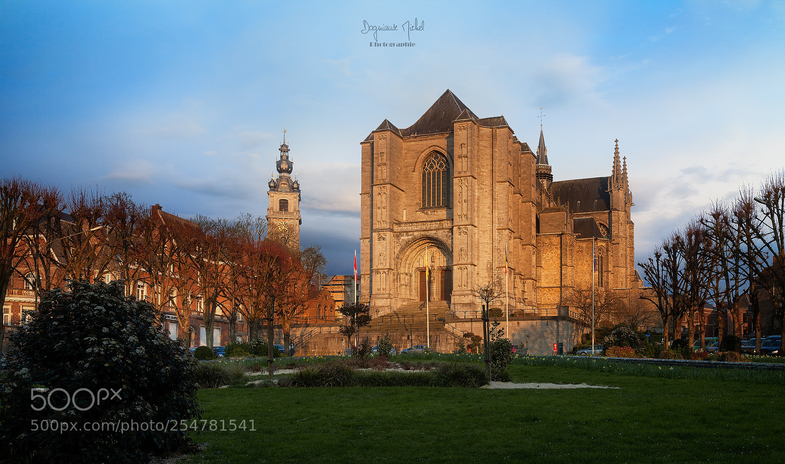 Canon EOS 5D Mark II sample photo. Sainte waltrude and belfry photography