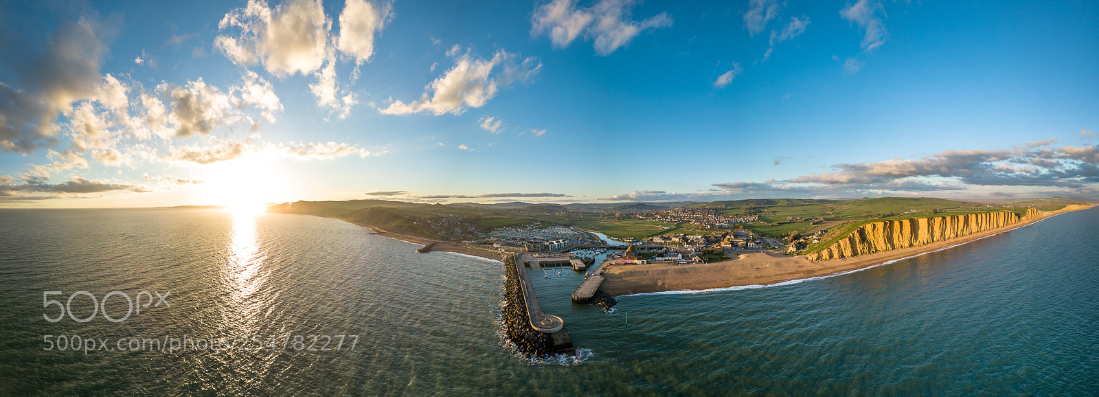 DJI FC220 sample photo. Sunset over west bay photography