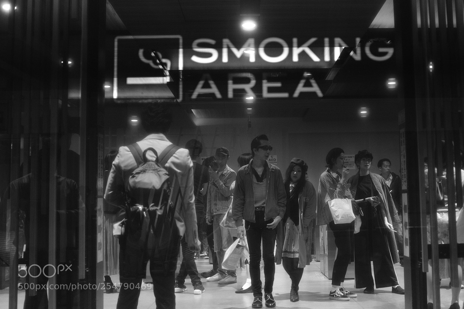 Fujifilm X100F sample photo. Smoking area photography