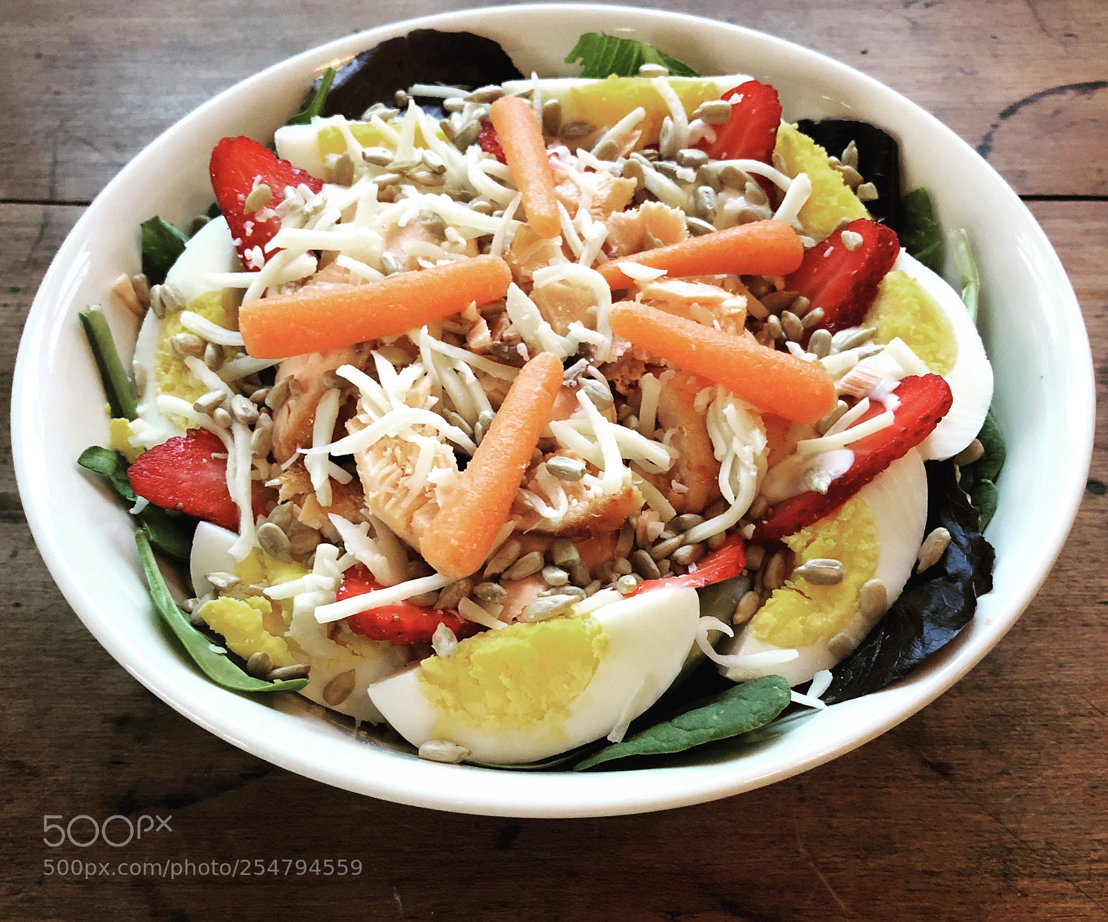 Apple iPhone 8 sample photo. Super salmon salad photography