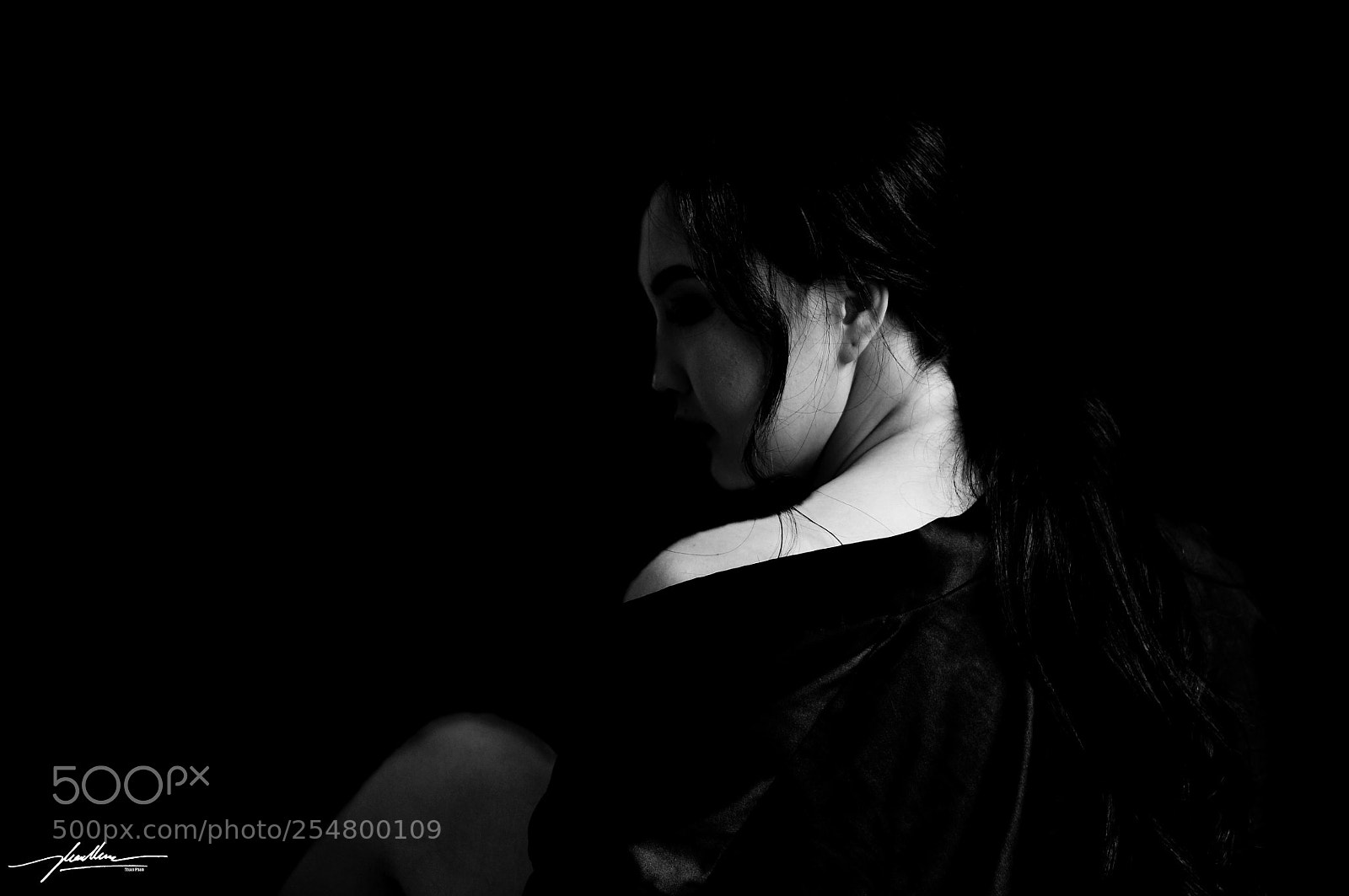Nikon D90 sample photo. Low key beauty photography
