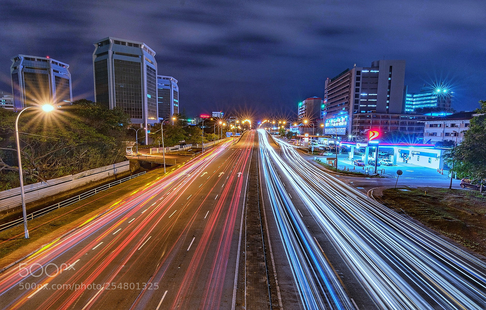 Nikon D5600 sample photo. Highway and lights photography