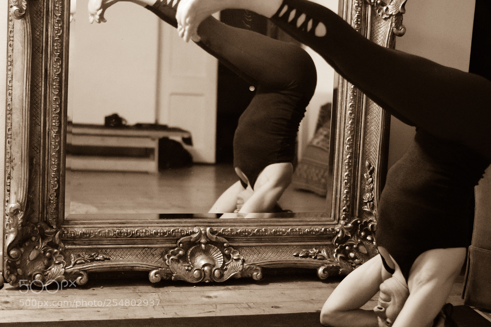 Nikon D3300 sample photo. Yoga reflection photography