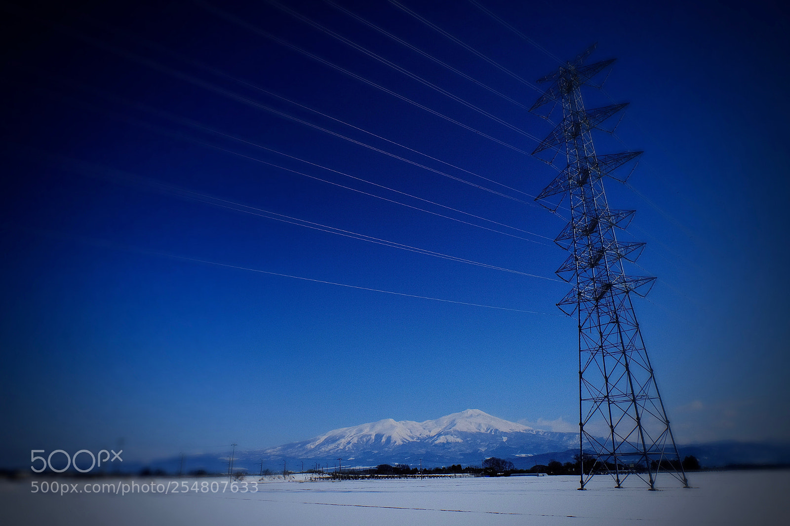 Fujifilm X-T2 sample photo. Mt.chokaisan...and transmission tower photography