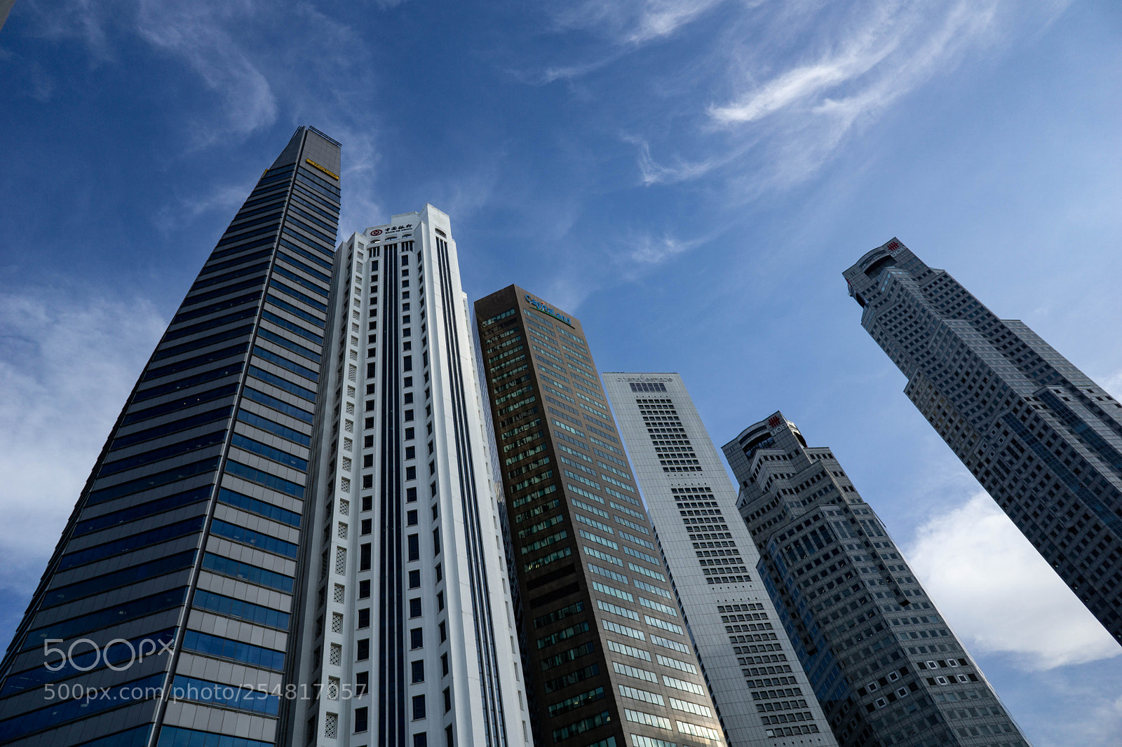 Sony a6000 sample photo. Raffles place skyline photography