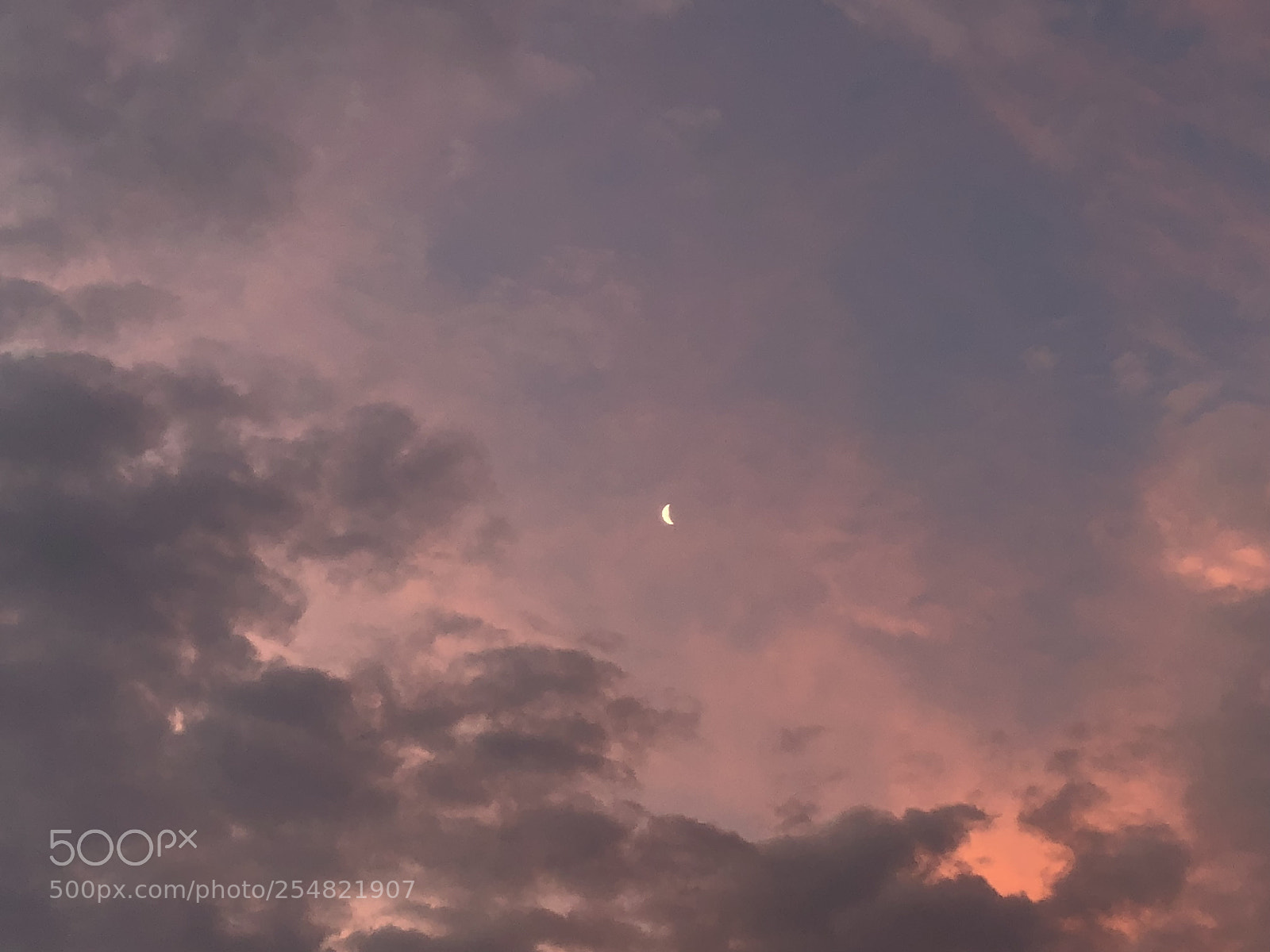 Apple iPhone 8 sample photo. Beautiful sunset and crescent photography