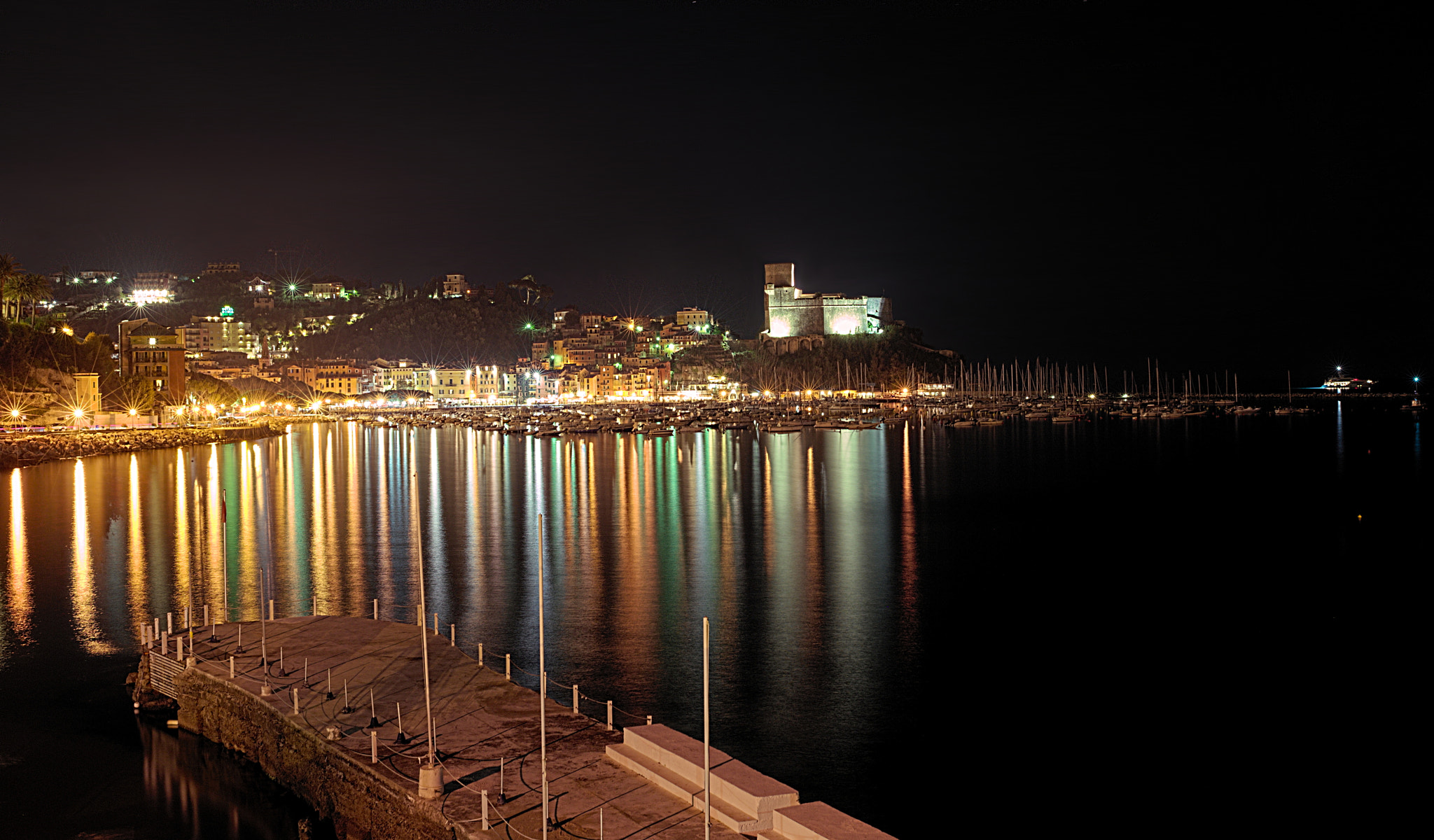 Nikon D700 sample photo. Night in lerici photography