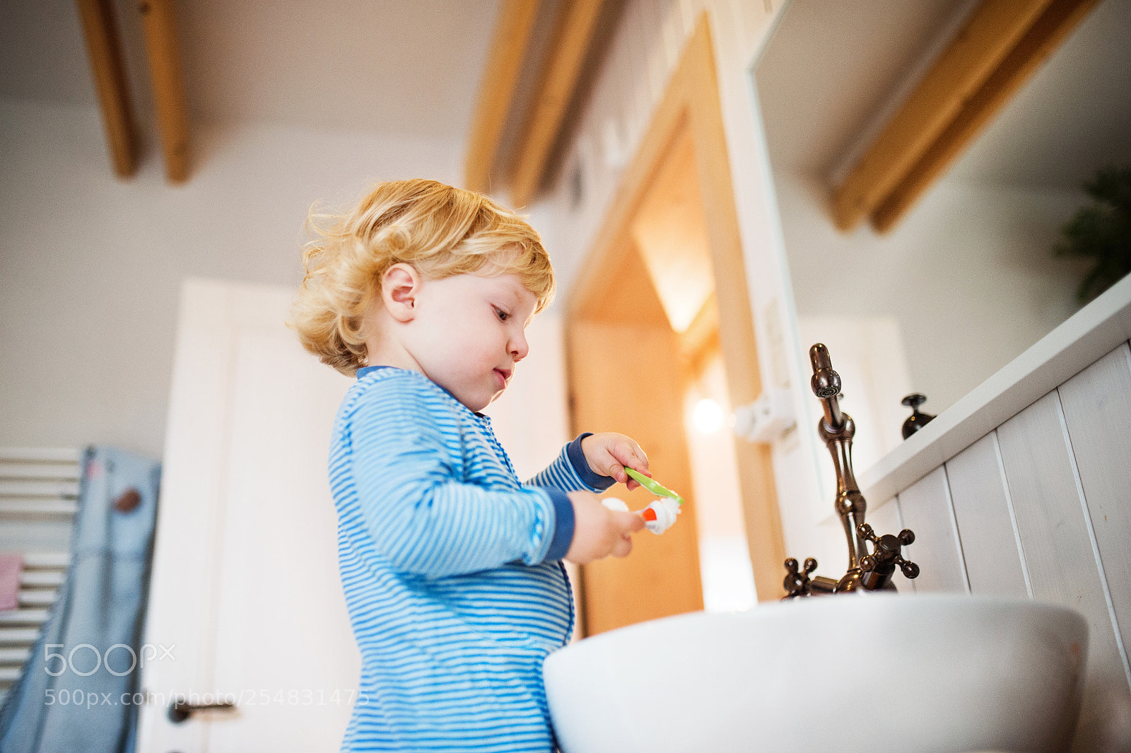 Nikon D4S sample photo. Cute toddler boy brushing photography