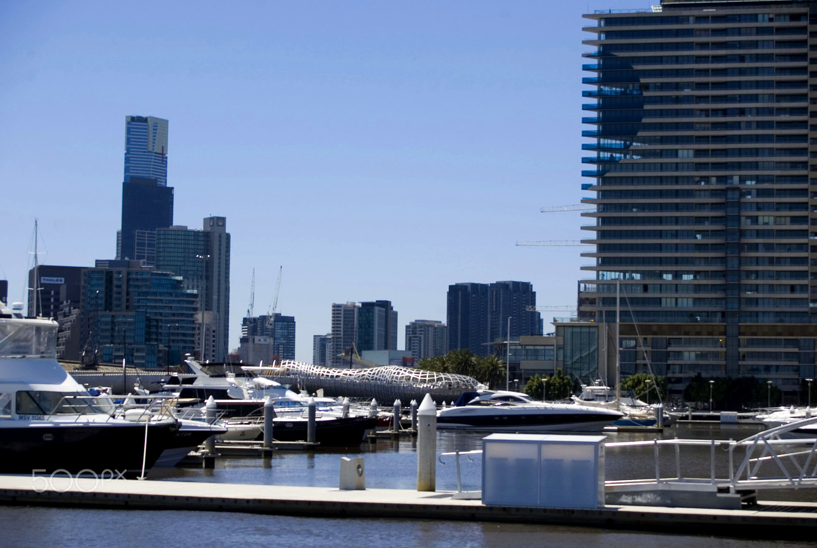 Pentax K100D sample photo. Docklands yarra river buildings photography