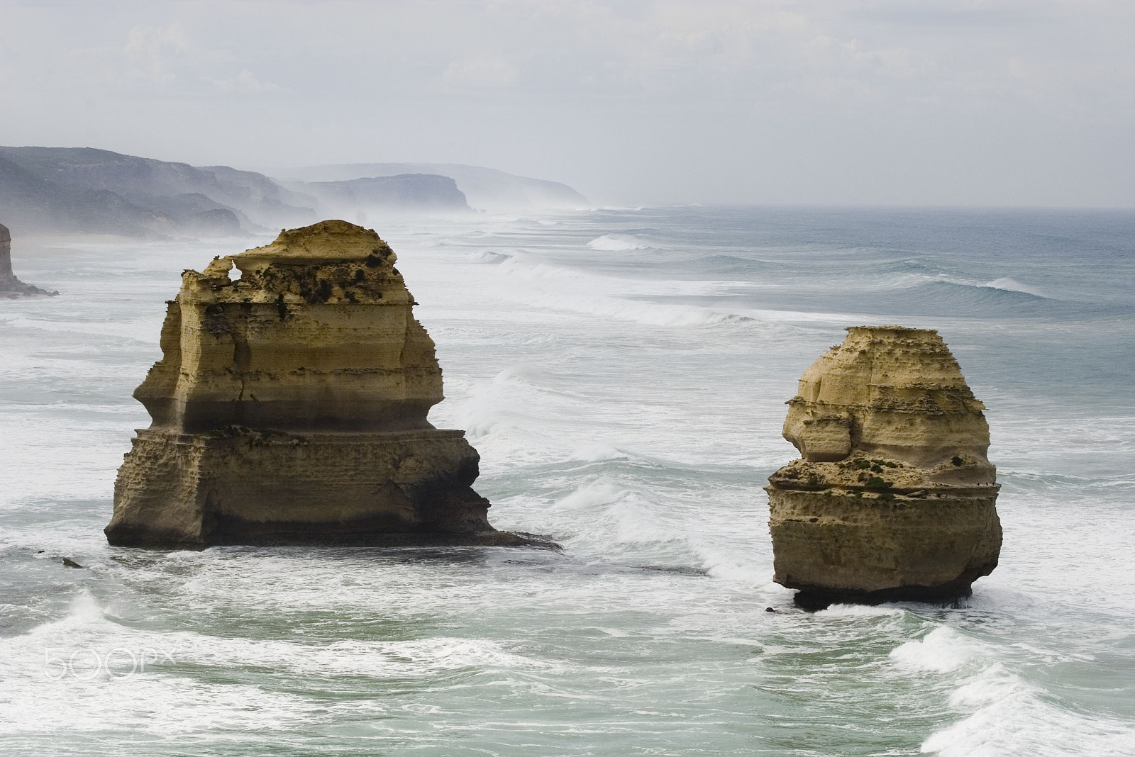 Pentax K100D sample photo. The 12 apostles rock formations low photography
