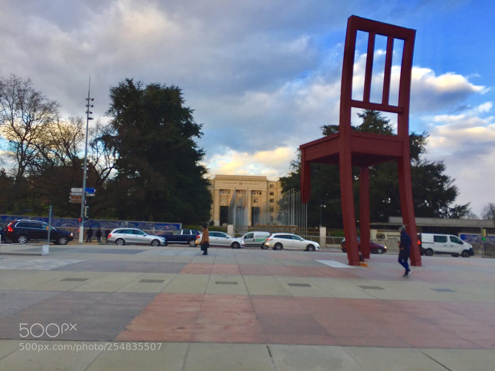 Apple iPhone 6 sample photo. Broken chair sculpture geneva photography