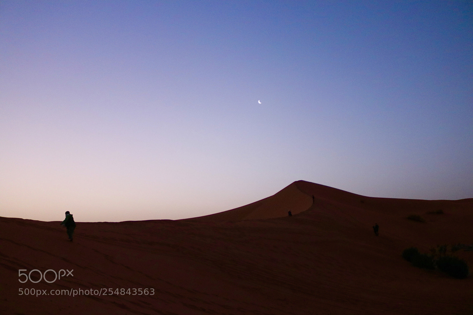 Canon EOS 80D sample photo. Dune and crescent moon photography