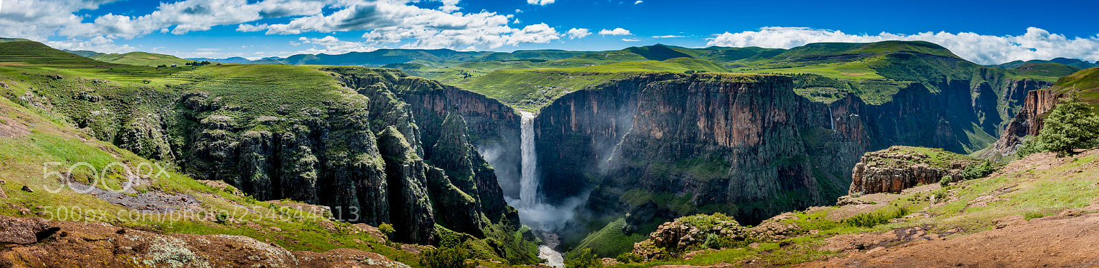 Nikon D700 sample photo. Maletsunyane falls panorama photography