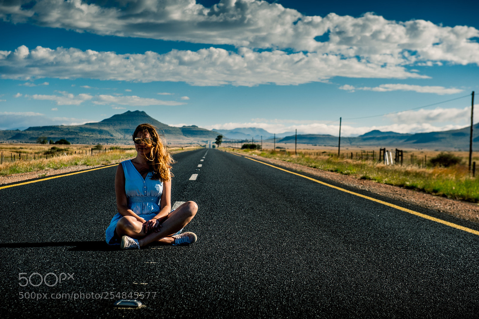Nikon D700 sample photo. Girl on the road photography